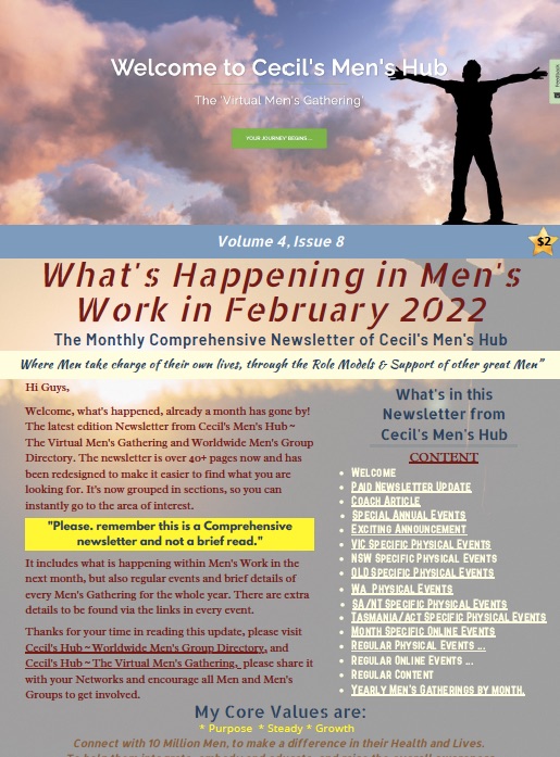 Volume 4, Issue 8 - Cecil's Men's Hub Newsletter